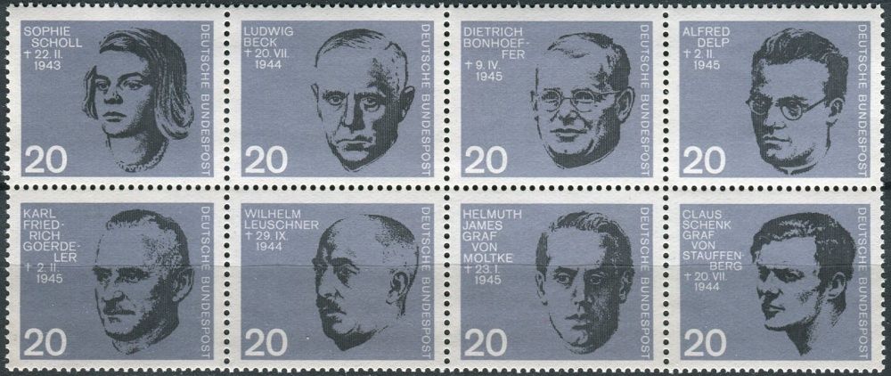 (1964) MiNr. 431 - 438 ** - Německo - 20. výročí atentátu na Adolfa Hitlera dne 20. července 1944