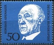 (1968) MiNr. 557  ** - Německo - Dr. h. c. K. Adenauer (1876-1967)