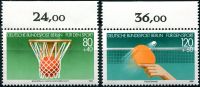 (1985) MiNr. 732 - 733 ** - Berlín - západní - basketbal, stolní tenis