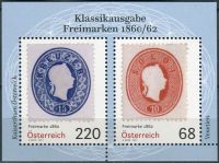 (2017) MiNr. 3336 - 3337 ** - Rakousko - BLOCK 94 - Klasické známky (III) - poštovní známky 1860 - 1