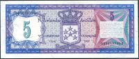 Nizozemské Antily (P 15b) - 5 guldenů (1984) - UNC