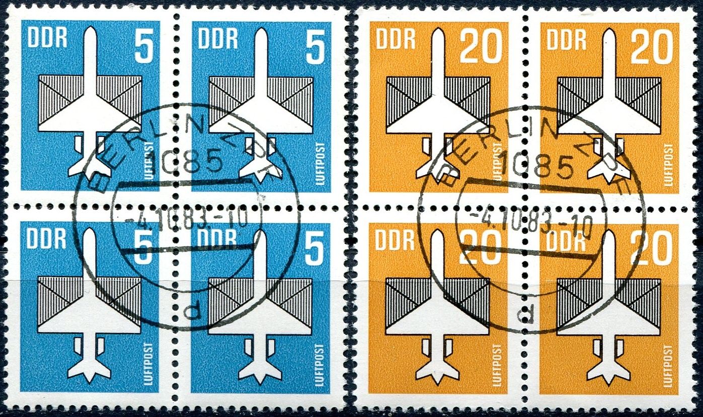 (1983) MiNr. 2831 - 2832 - O - DDR - 4-bl - letecké známky (II.)