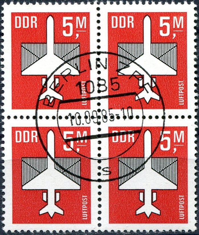 (1985) MiNr. 2967 - O - 4-bl - DDR - letecké známky (IV.)