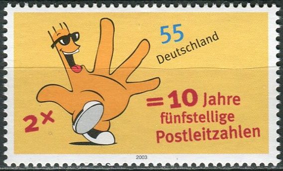 (2003) MiNr. 2344 ** - Německo - 10 let pětimístná poštovní směrovací čísla
