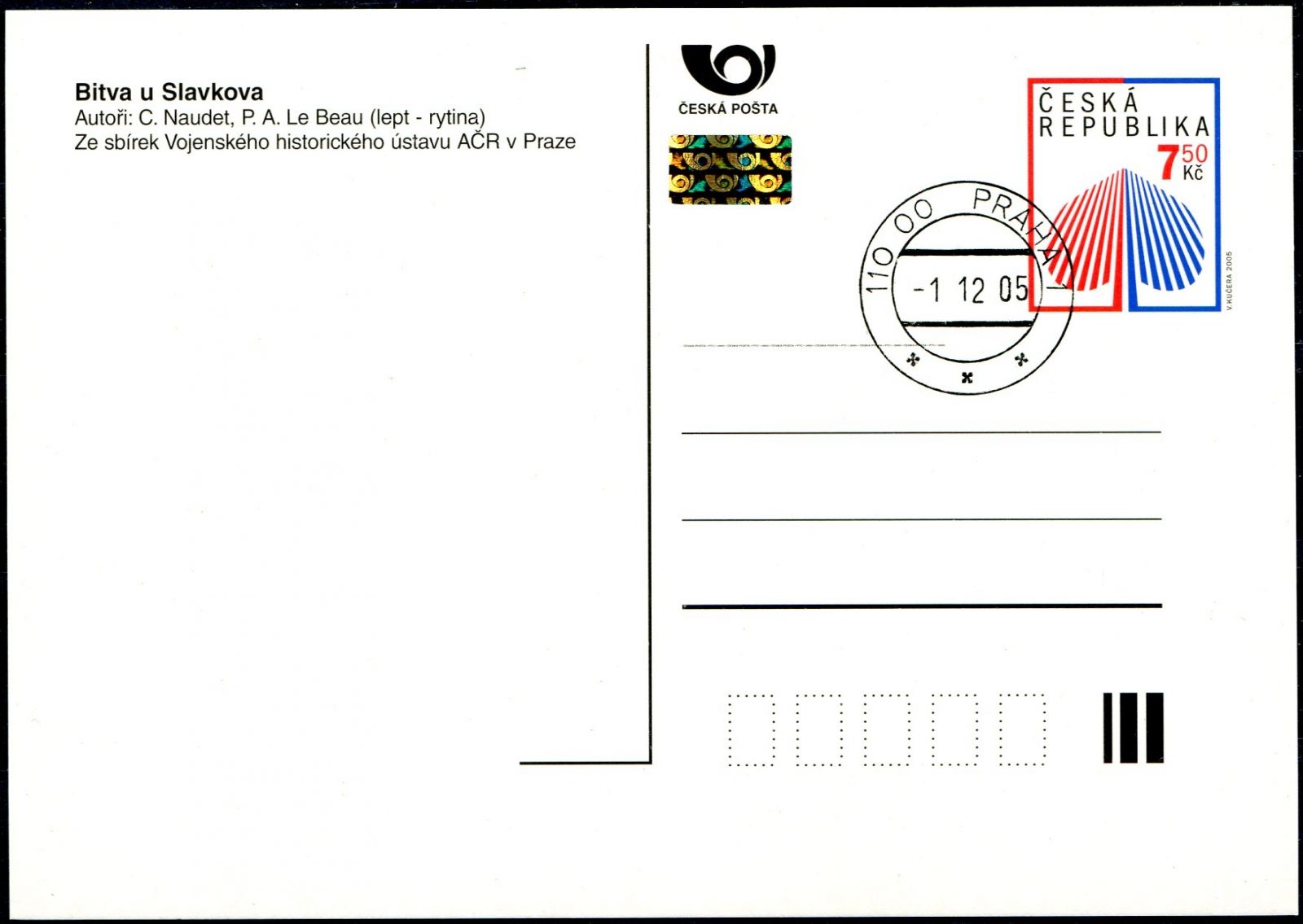 Česká pošta (2005) CPH 2 - O - 7,50,-Kč - Lipový list - 4 pohlednice