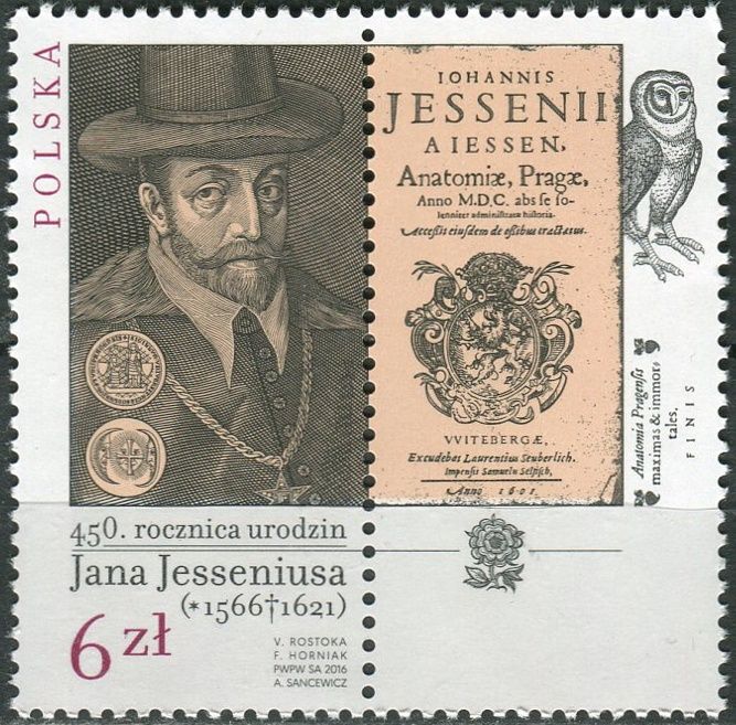 (2016) MiNr. 4845 ** - Polsko - 450. narozeniny Jana Jesseniuse