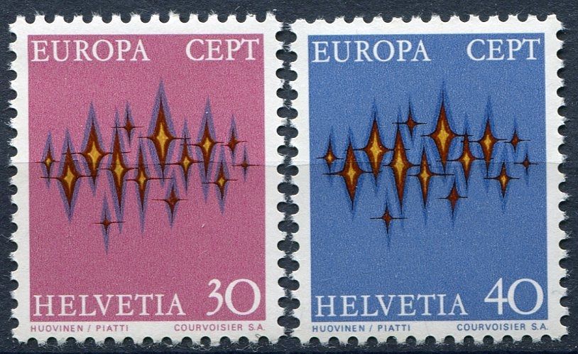 (1972) MiNr. 969 - 970 ** - Švýcarsko - Europa 1972