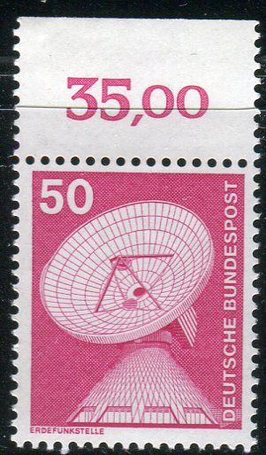 (1975) MiNr. 851 ** - Německo - Průmysl a technologie (I) - Pozemské stanice Raisting