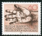 (1980) MiNr. 1056 ** - Německo - 200. narozeniny Dr. Friedrich Joseph Haass (1780-1853), doktor