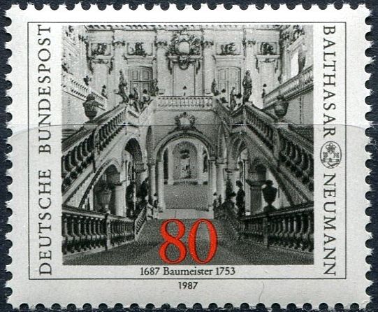 (1987) MiNr. 1307 ** - Německo -  Balthasar Neumann (1687-1753), mistr stavitel