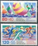 (1987) MiNr. 1310 - 1311 ** - Německo - Lyžování a plachtění