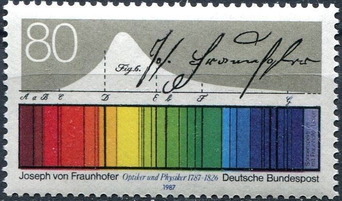 (1987) MiNr. 1313 ** - Německo - Josef von Fraunhofer (1787-1826)
