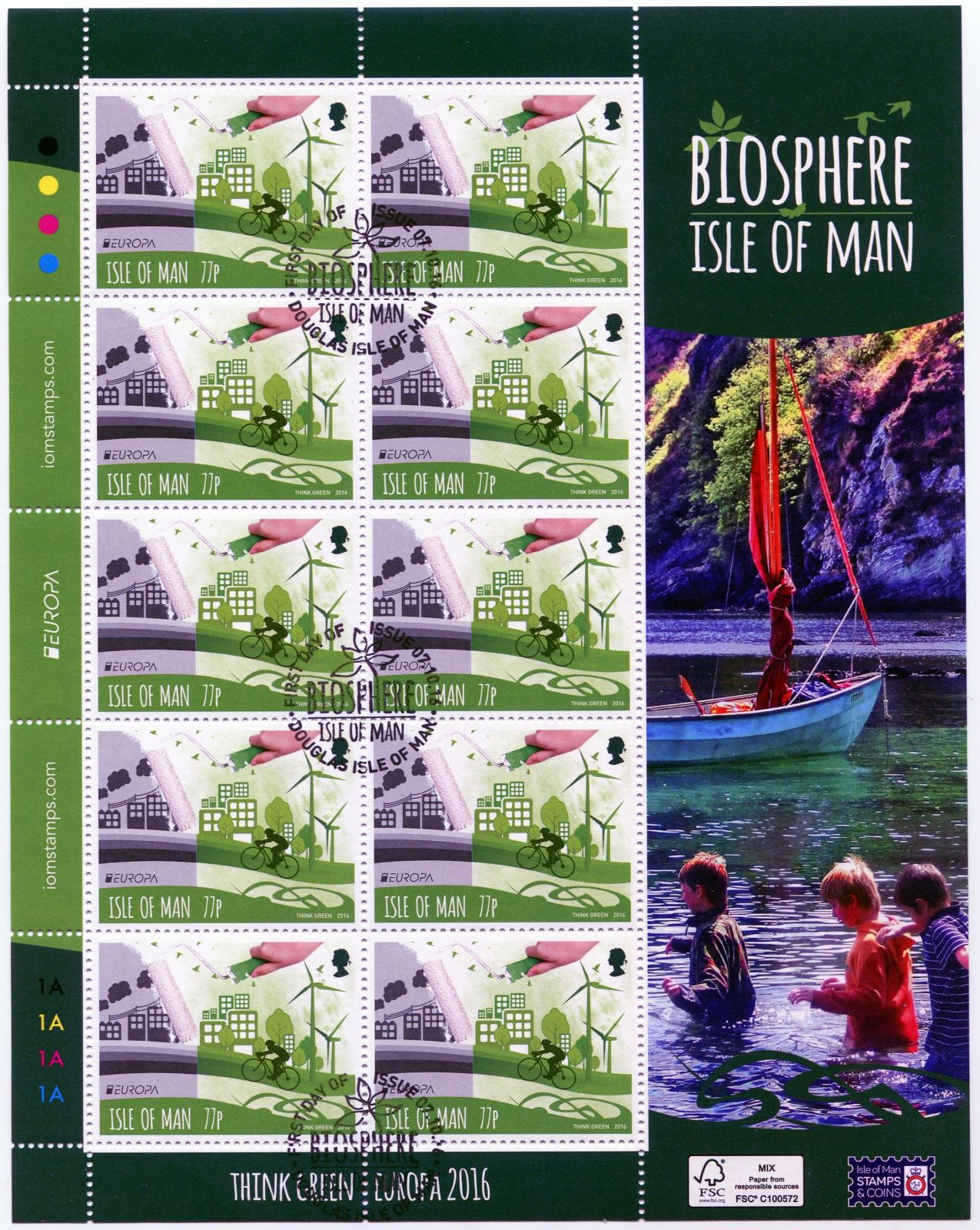 (2016) MiNr. 2205 - O -PL - Isle of Man - EUROPA Thing a green