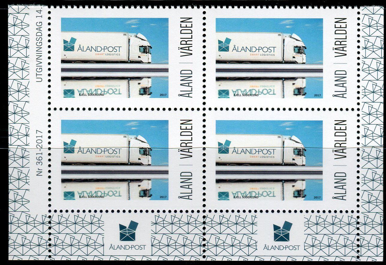 (2017) MiNr. 436 ** - Aland - 4-bl - poštovní nákladní auto
