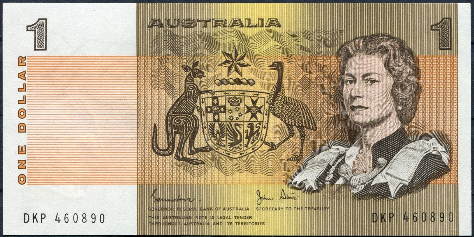 Austrálie - (P 42d) - 1 Australský dollar (1982) - UNC