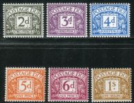 (1968) MiNr. 68 - 73 ** - Velká Británie - Poštovné - číslice v poli