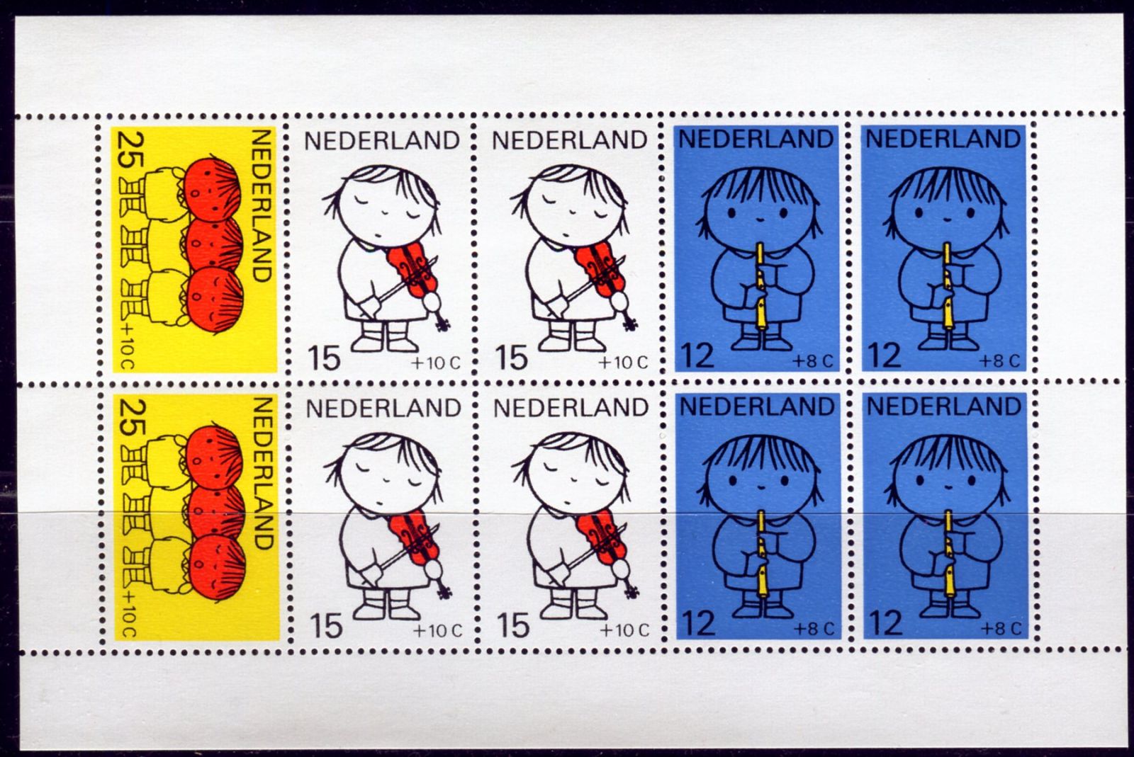 (1969) MiNr. 928 - 932 ** - Nizozemsko - BLOCK 8  - "Voor het Kind": Výkresy Dicka Bruna