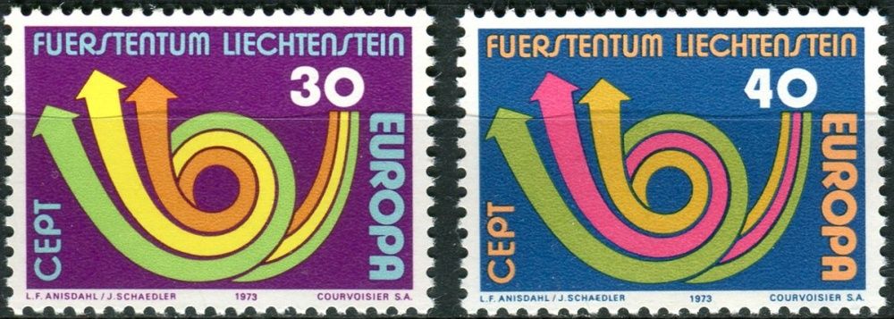 (1973) MiNr. 579 - 580 ** - Lichtenštejnsko - Europa