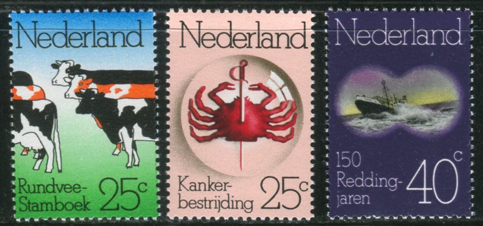 Nederland post (1974) MiNr. 1032 - 1034 ** - Nizozemsko - Výročí