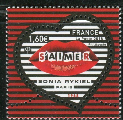 Post France (2018) MiNr. 6940 ** - Francie - Valentýnský den (II) - 50 let módní dům "Sonia Rykiel"