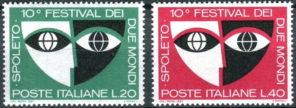 (1967) MiNr. 1235 - 1236 ** - Itálie - 10. Festival dvou světů ve Spoletu