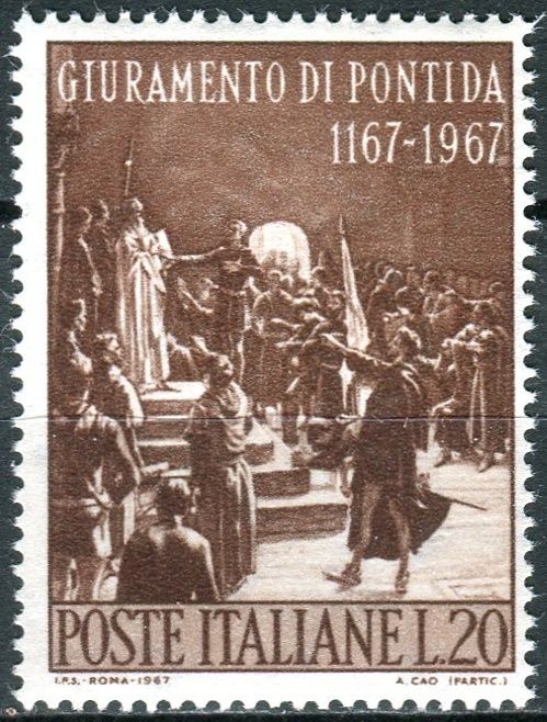 (1967) MiNr. 1242 ** - Itálie - 800 let přísaha Pontida