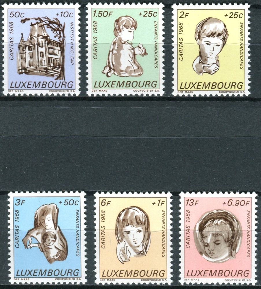 (1968) MiNr. 779 - 784 ** - Lucembursko - Charita