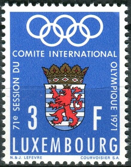 (1971) MiNr. 826 - ** - Lucembursko - 71. zasedání Mezinárodního olympijského výboru v Lucemburku