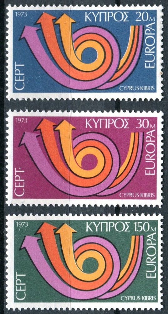 (1973) MiNr. 389 - 391 ** - Kypr (řecký) - Europa