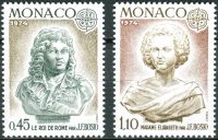 (1974) MiNr. 1114 - 1115 ** - Monako - Europa: sochy