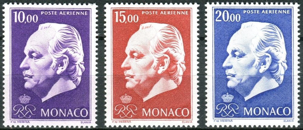 (1974) MiNr. 1160 - 1162 ** - Monako - Kníže Rainier III