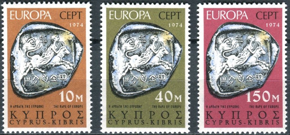 (1974) MiNr. 409 - 411 ** - Kypr (řecký) - Europa: sochy