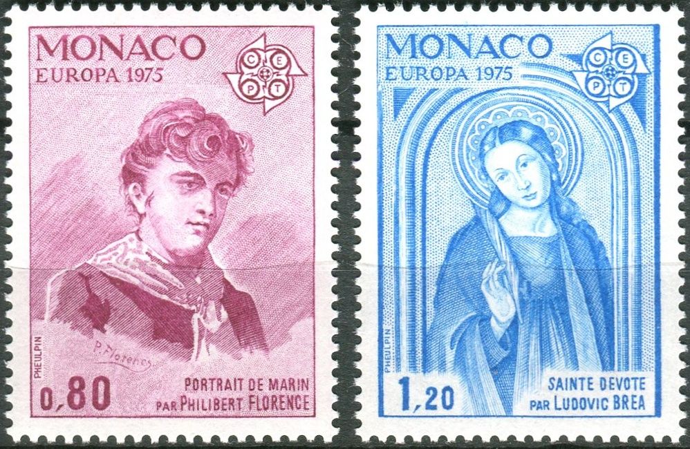 (1975) MiNr. 1167 - 1168 ** - Monako - Europa: obrazy