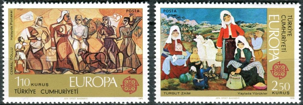 (1975) MiNr. 2355 - 2356 ** - Turecko - Europa: Obrazy