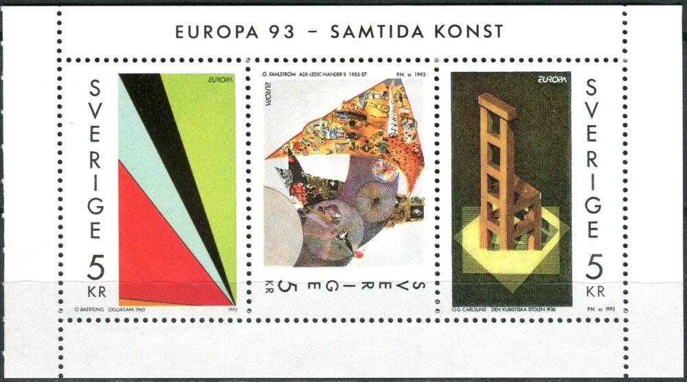 (1993) MiNr. 1778 - 1780 ** - Švédsko - 3-bl - Europa: Současné umění