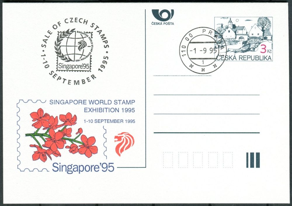 Česká pošta (1995) CDV 7 O - P 8 + přítisk - Singapore