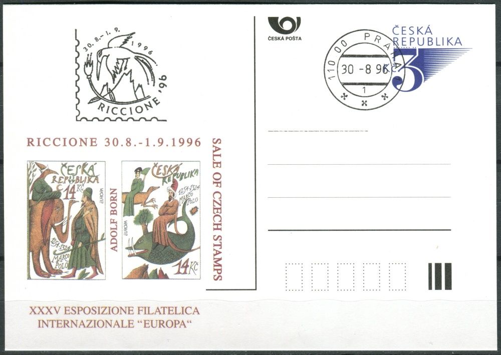 (1996) CDV 18 O - P 18 - Riccione - razítko + kašet