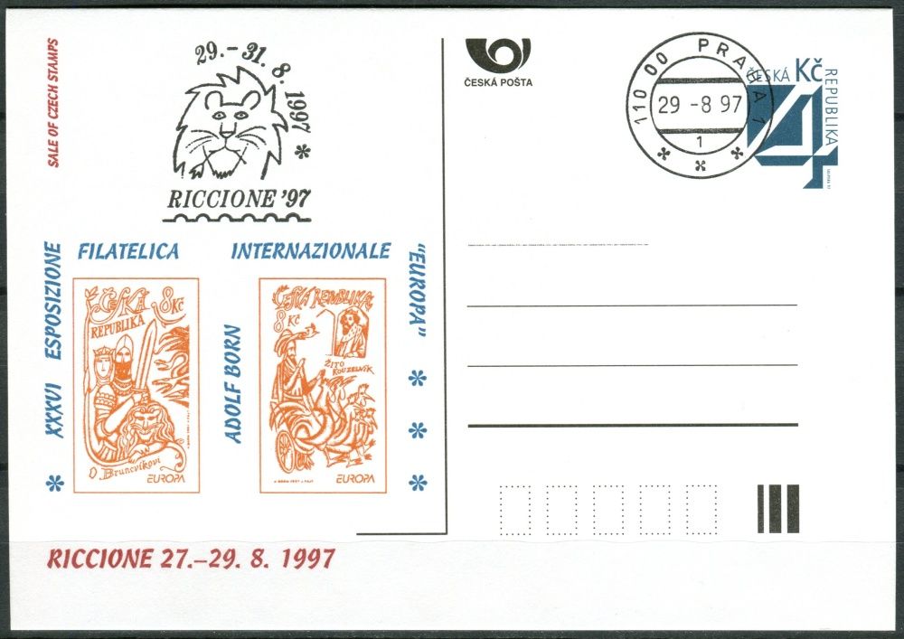 (1997) CDV 22 O - P 25 - Riccione - razítko + kašet