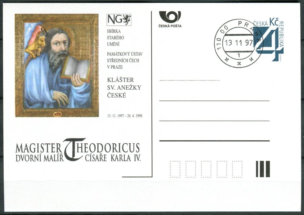 (1997) CDV 22 O - P 28 - Theodoricus - dvorní malíř Karla 4. - razítko