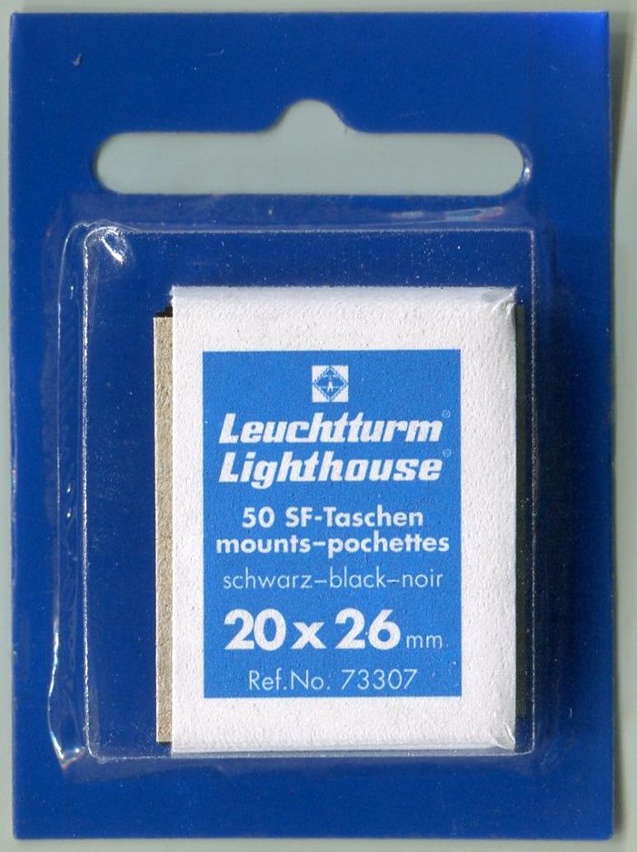 Leuchtturm Hawidky černé, přířez 20 x 26 mm, 50 ks