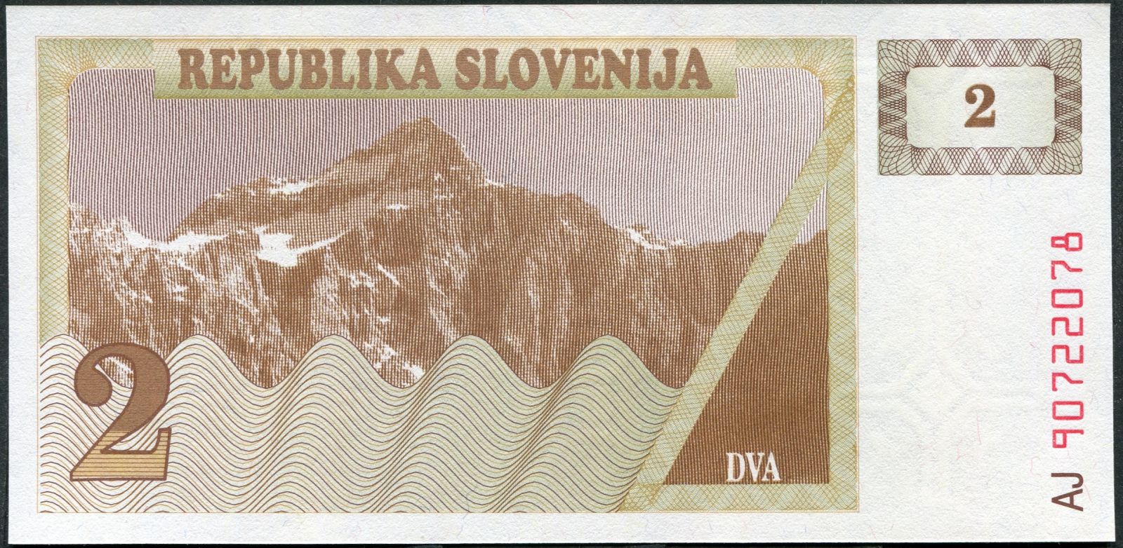 Slovinsko - (P 2) 2 Tolar (1990) - UNC