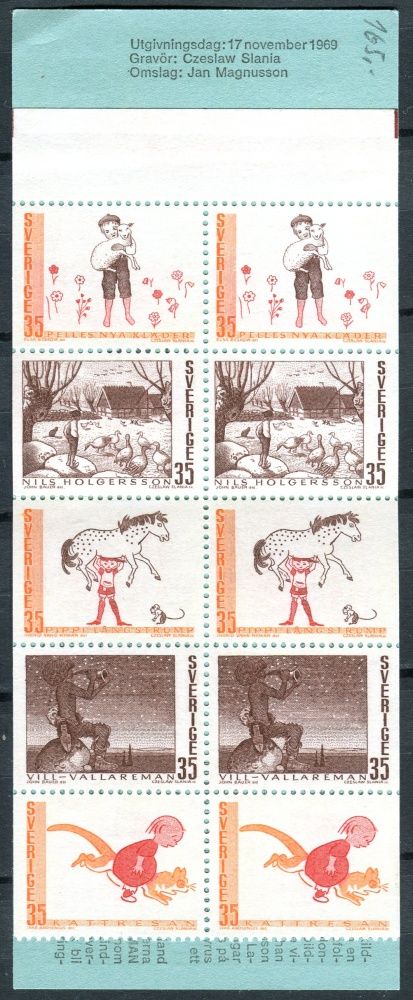 Švédská pošta (1969) MiNr. 657 - 661 ** - Dl + Dr - Švédsko - ZS - Švédské umělecké pohádky