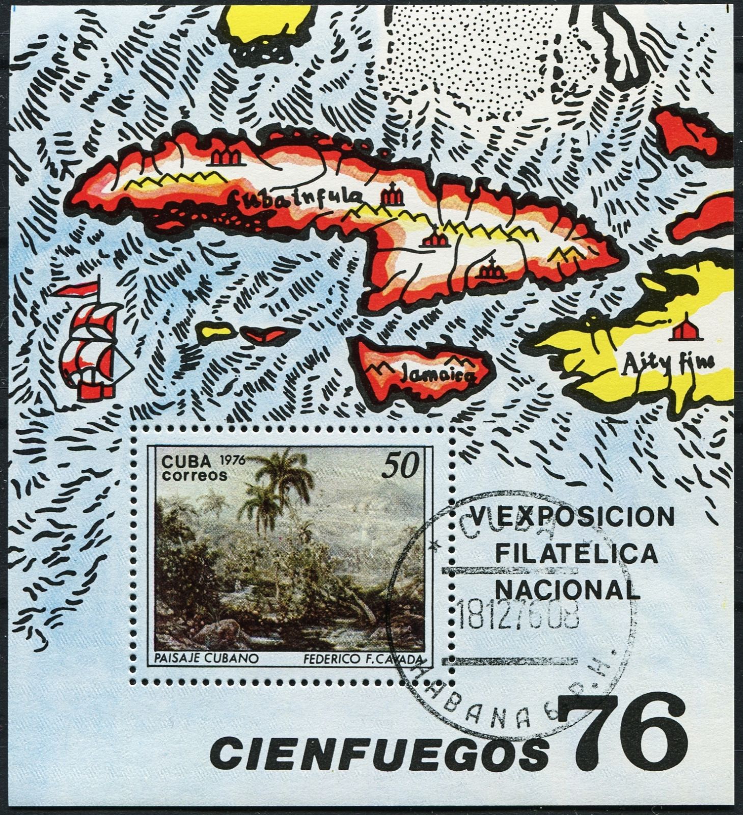 (1976) MiNr. 2175 - Block 48 - O - Kuba - Obrazy na známkách