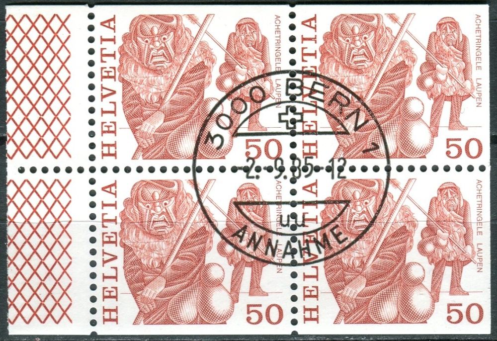 (1977) MiNr. 1105 O - Du+Do+Eor+Eru - Švýcarsko - 4-bl - tradice