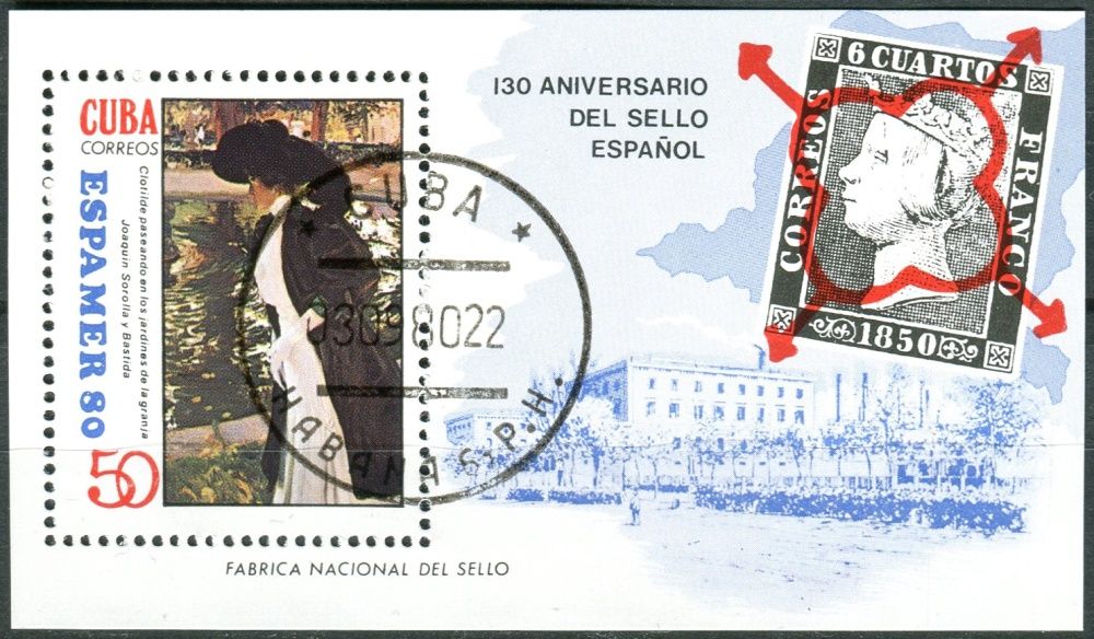(1980) MiNr. 2493 - Block 63 - O - Kuba - Mezinárodní výstava poštovních známek Espamer '80