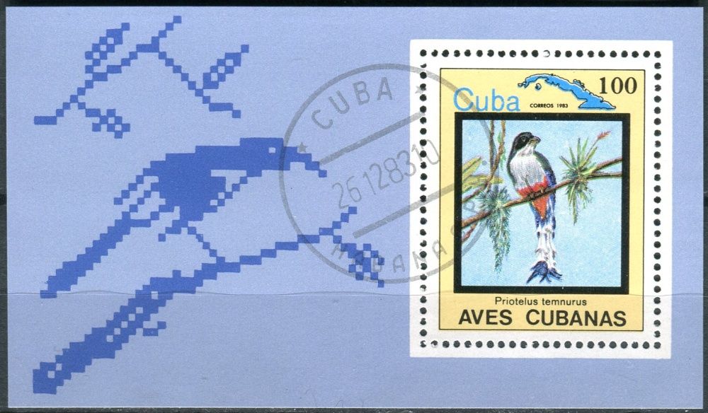 (1983) MiNr. 2809 - Block 80 - O - Kuba - ptactvo - Priotelus temnurus