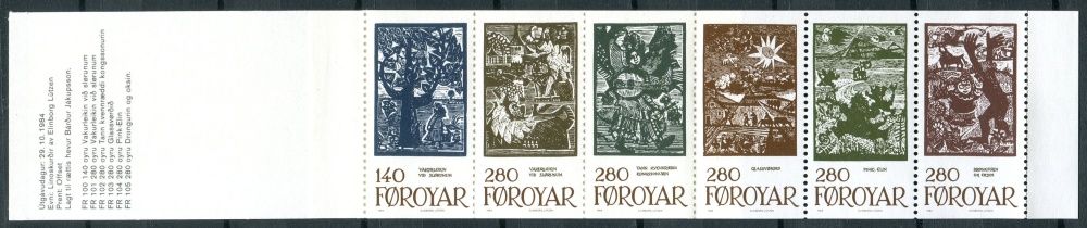 (1984) MiNr. 106 - 111 ** - Faerské ostrovy - ZS - pohádkové ilustrace