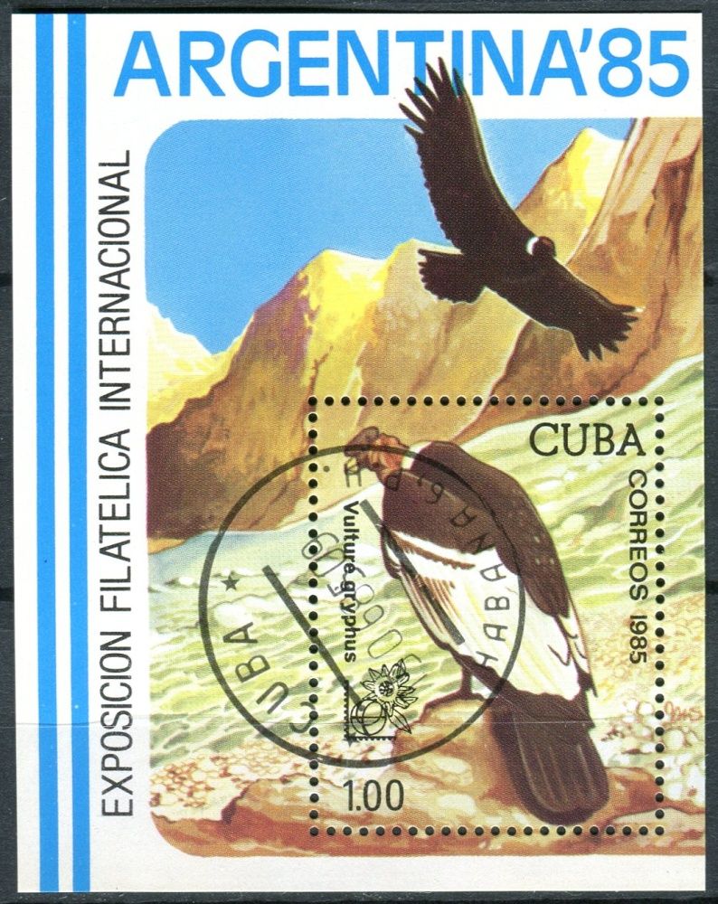 (1985) MiNr. 2953 - Block 90 - O - Kuba - Mezinárodní výstava poštovních známek ARGENTINA '85, Buenos Aires
