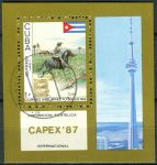 (1987) MiNr. 3108 - Block 99 - O - Kuba - Mezinárodní výstava poštovních známek CAPEX '87, Toronto: doručení poštovních zásilek v 19. století (cigarety)