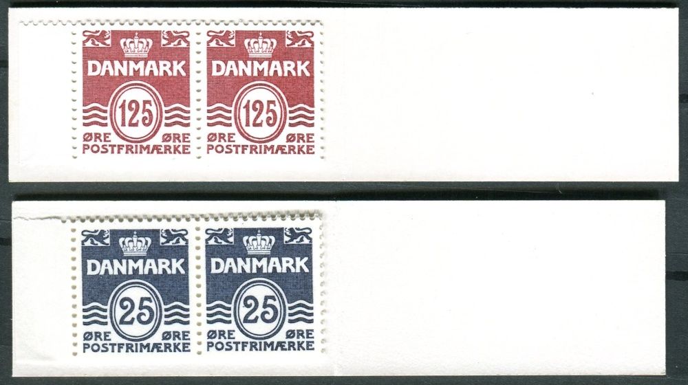 (1990) MiNr. 2x 964 + 2 x 1028 ** - Dánsko - ZS - Vlnovky bez srdce